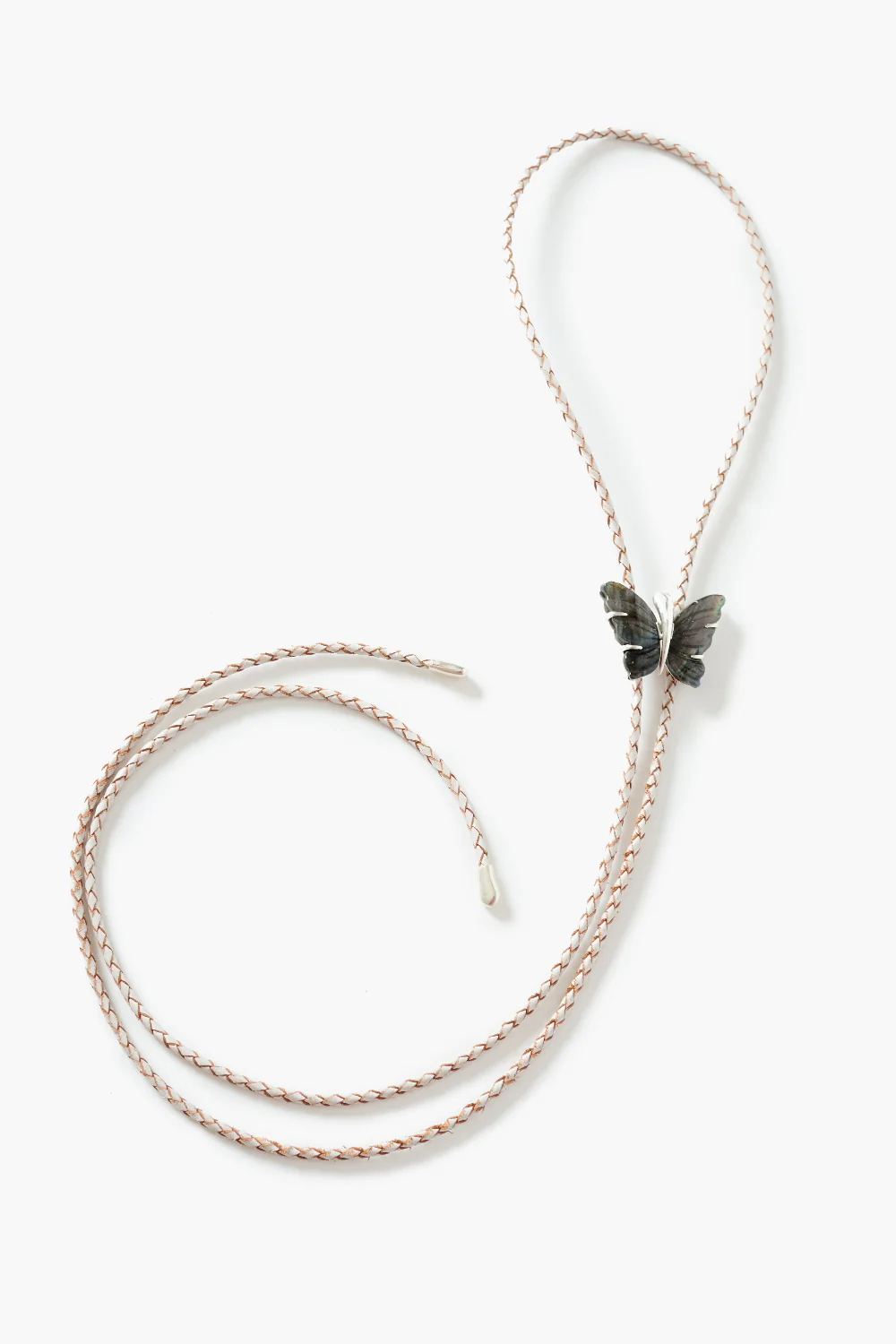 Butterfly Bolo Tie Necklace Labradorite