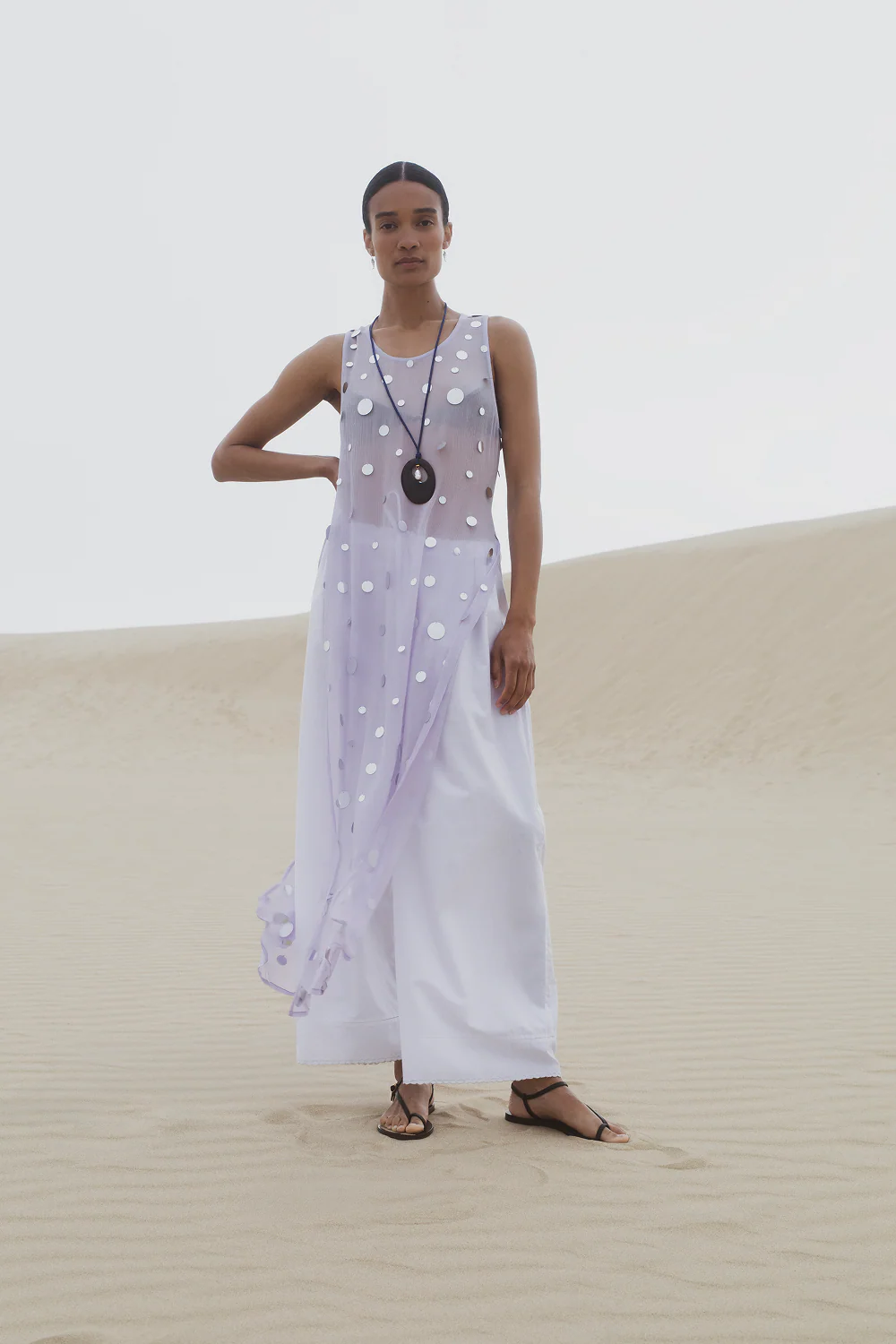 Chloe Sequin Tunic Lilac - Image 4