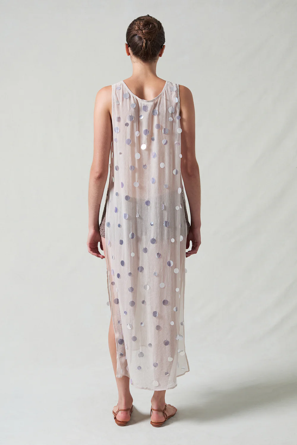 Chloe Sequin Tunic Taupe - Image 3