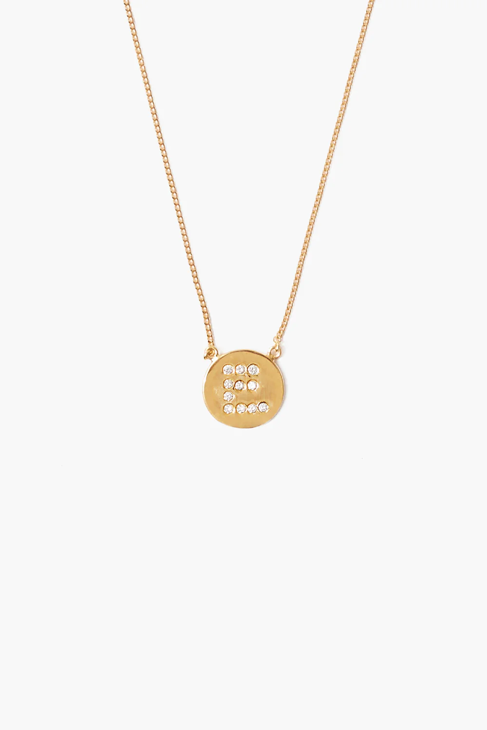 Diamond Initial Coin Necklace Gold - Image 7