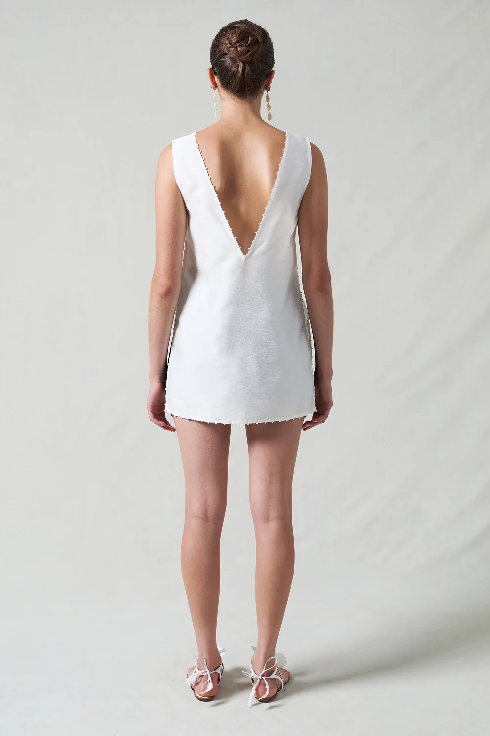 Exaggerated Dupioni Tank White - Image 3