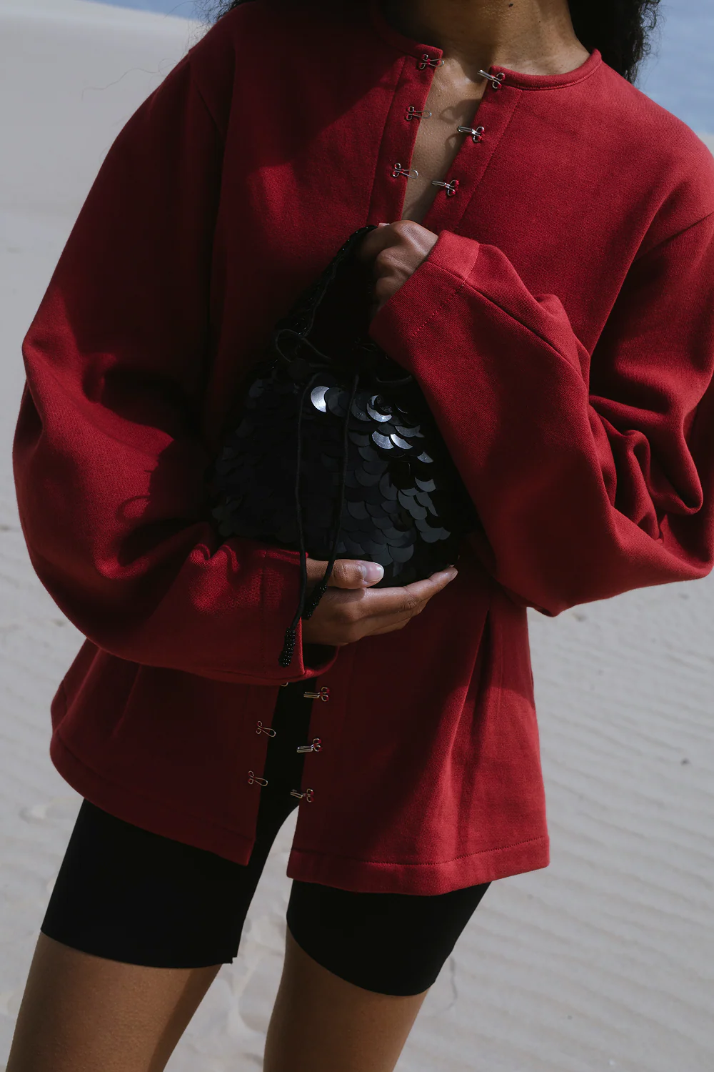 Fishscale Sequin Bag Black - Image 3