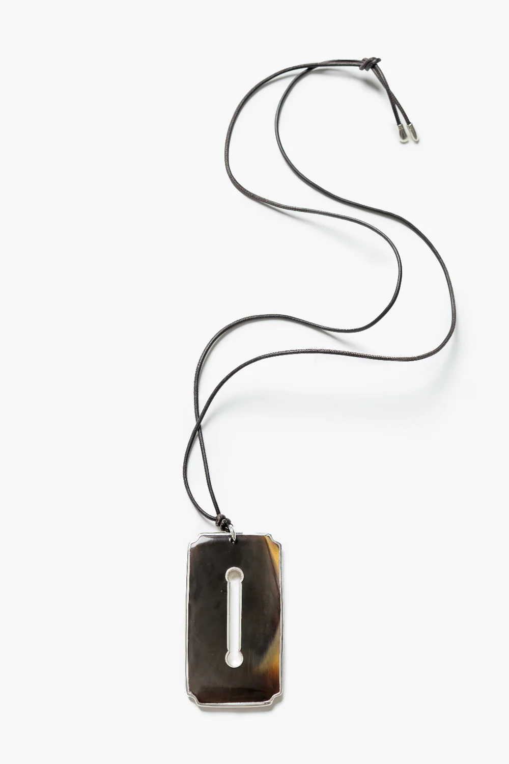 Hall Pass Padlock Necklace Brown