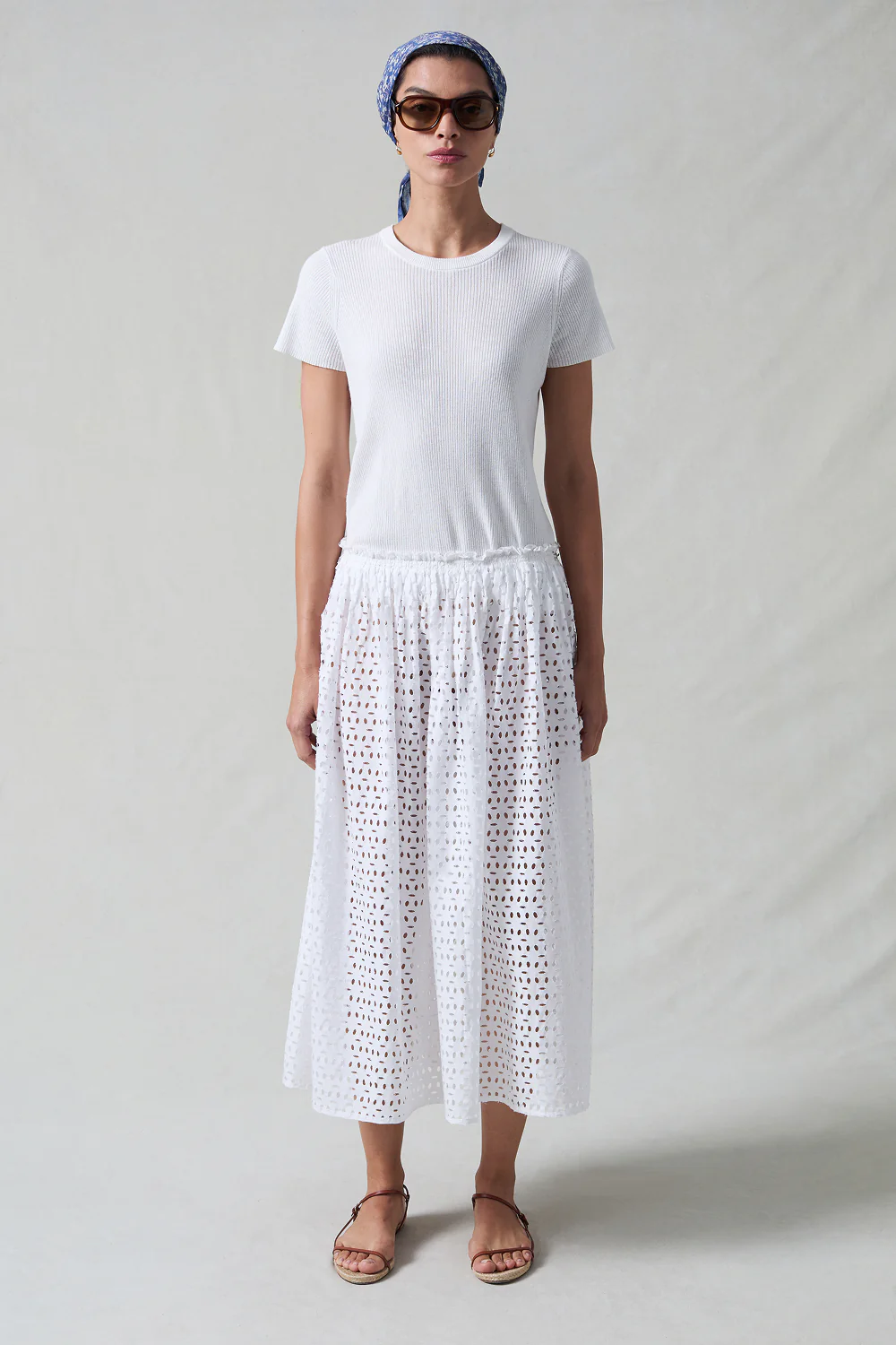 Laser Cut Ballet Skirt White