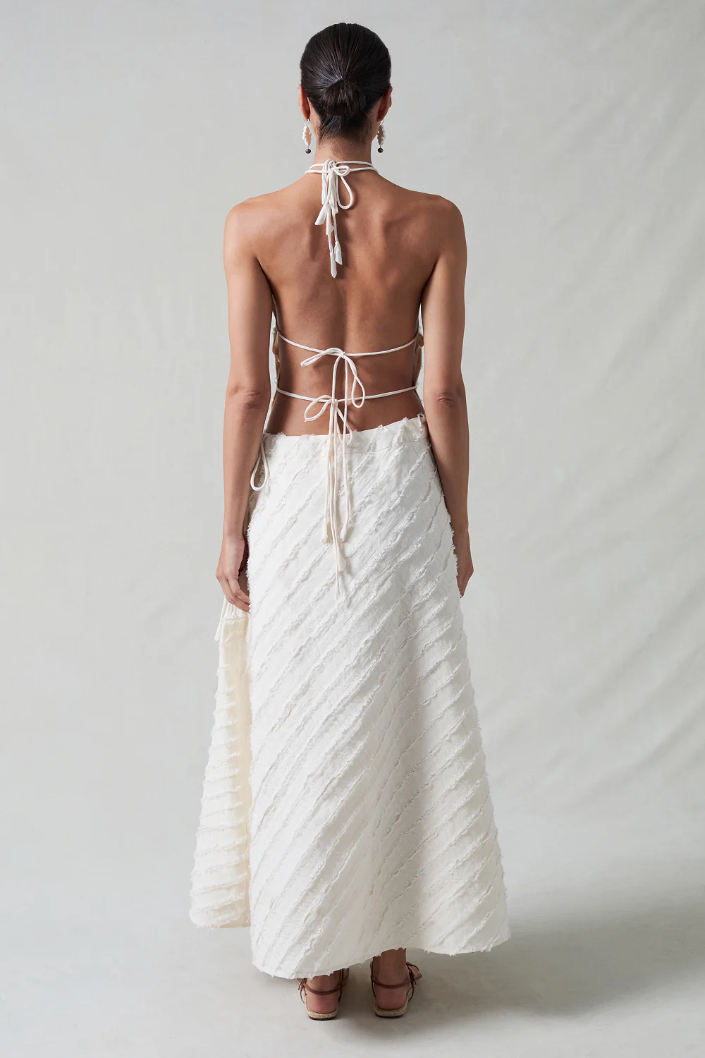 Million Strip Napkin Halter Top Natural - Image 4