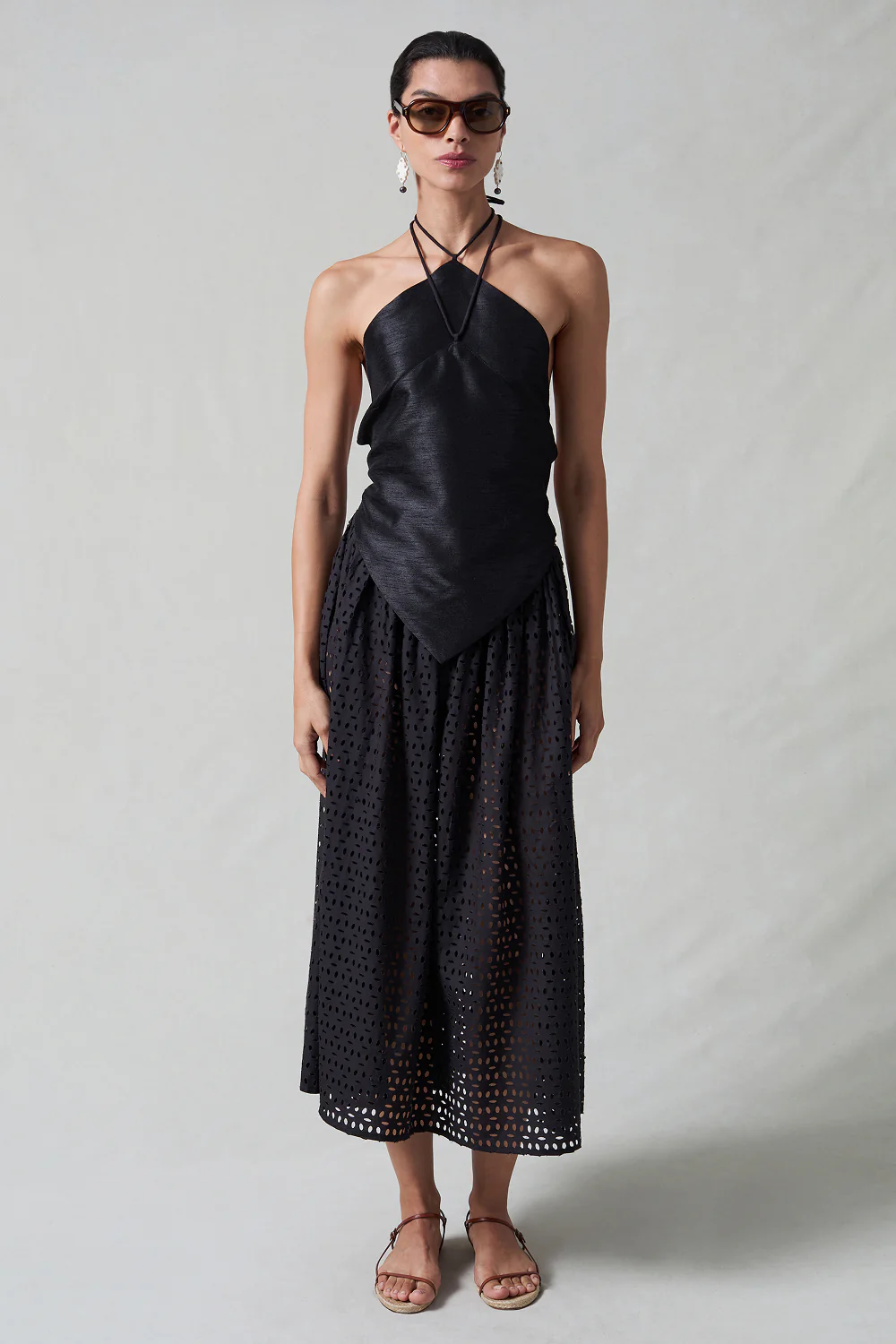 Laser Cut Ballet Skirt Black