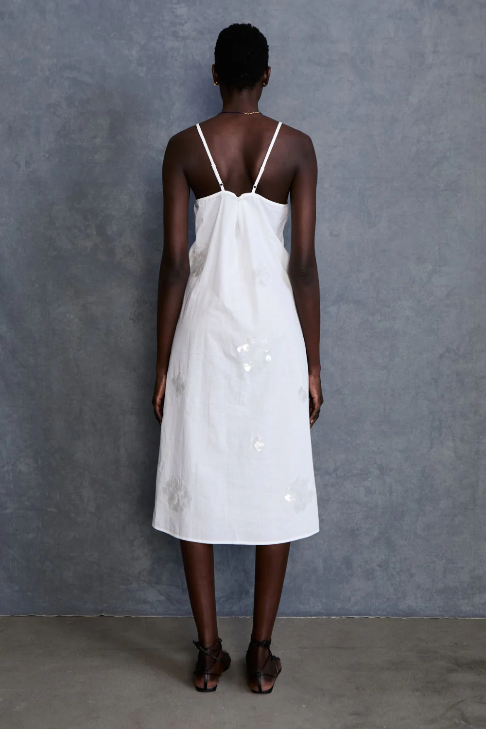 Orb Slip Dress White - Image 5