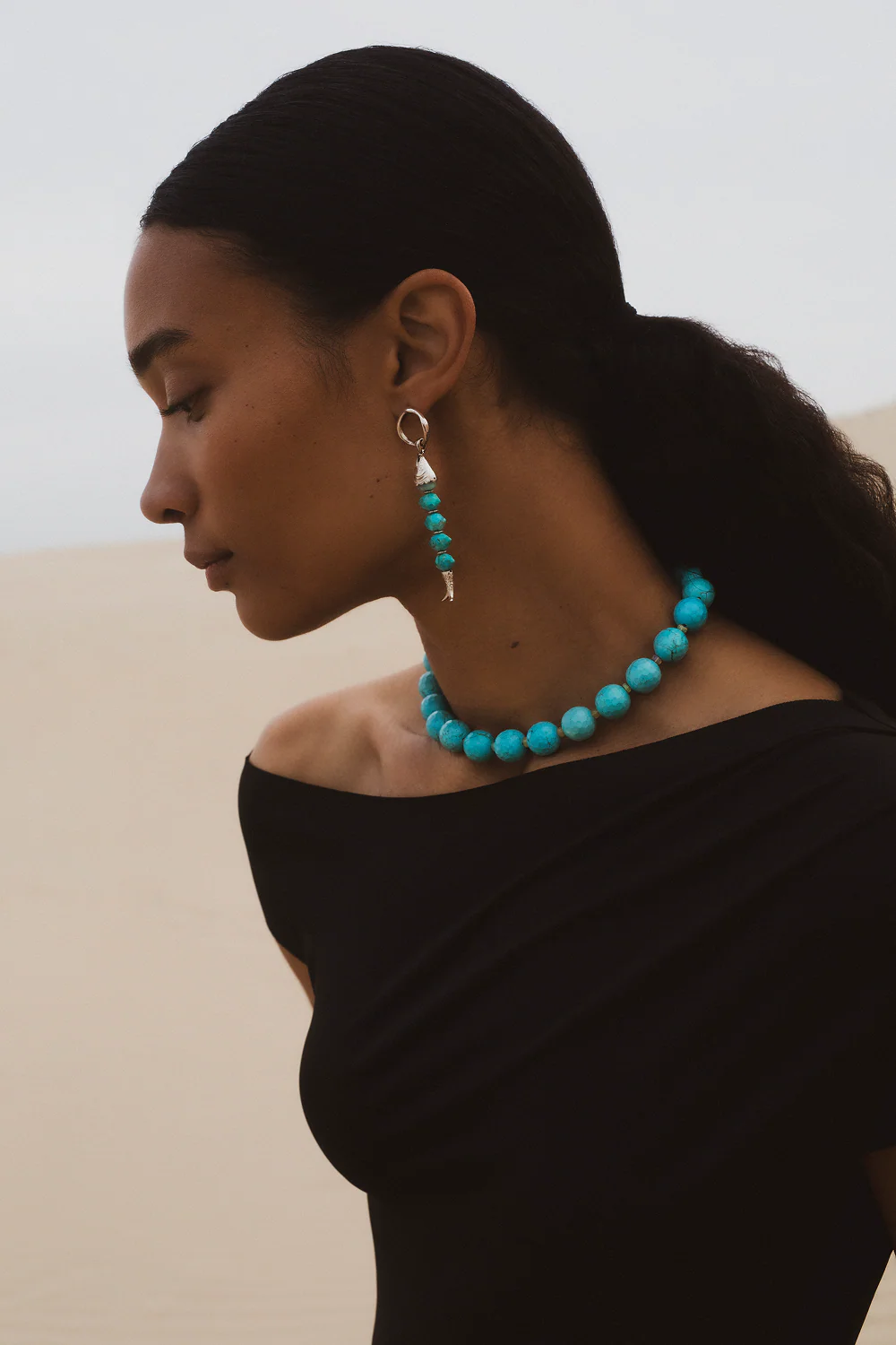Orris Earrings Turquoise - Image 3