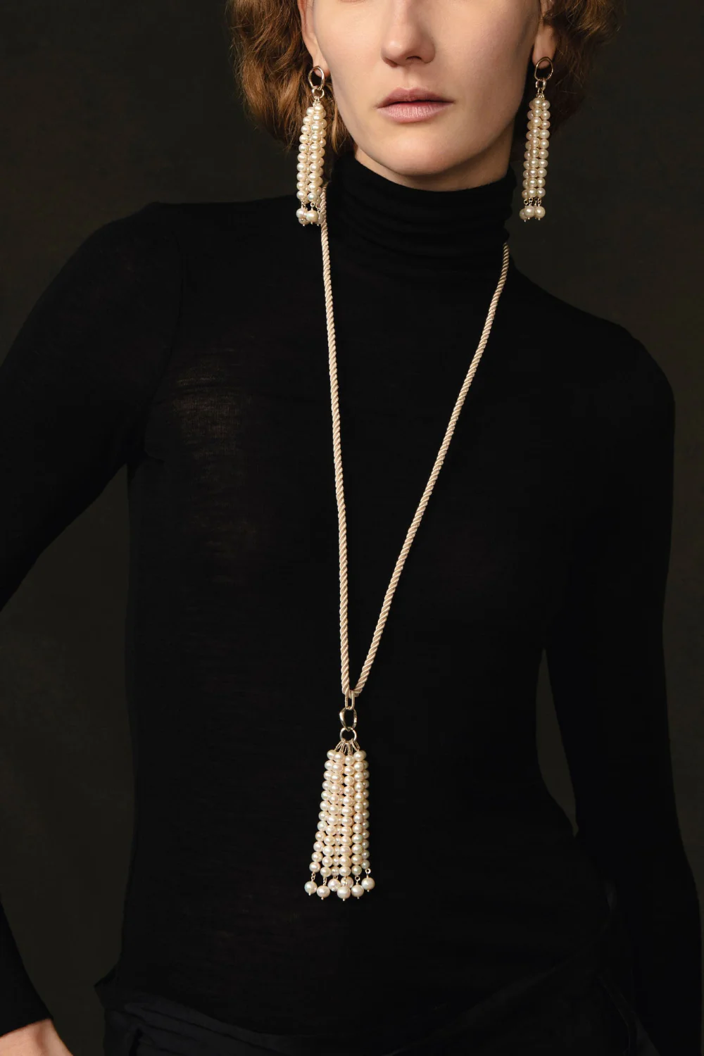 Pampille Necklace White Pearl - Image 3