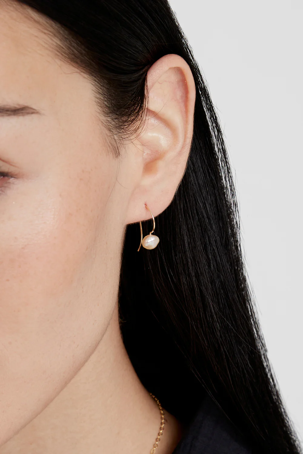 14k Petite Keshi Pearl Earrings - Image 2