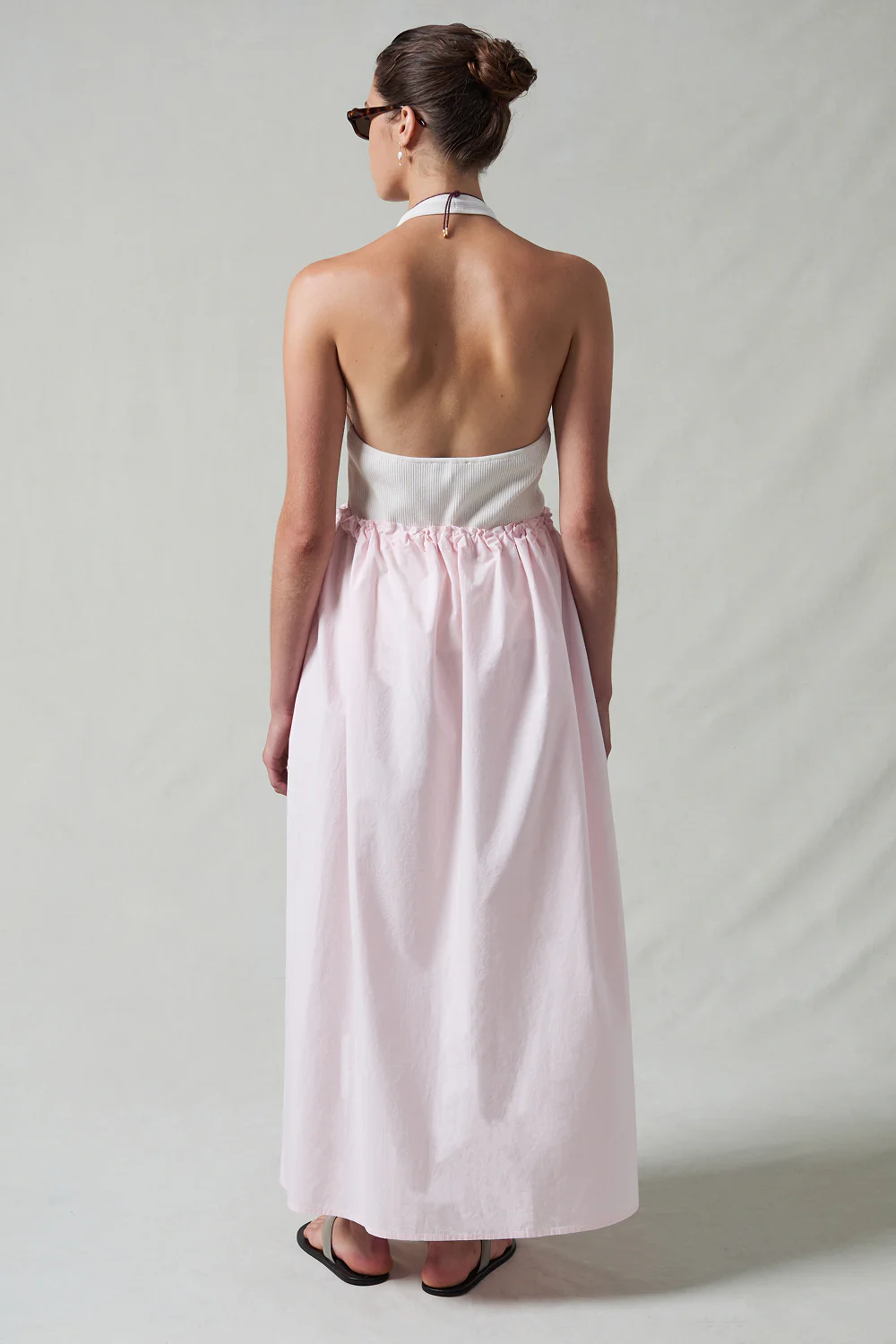 Poplin Column Skirt Rose Water - Image 3