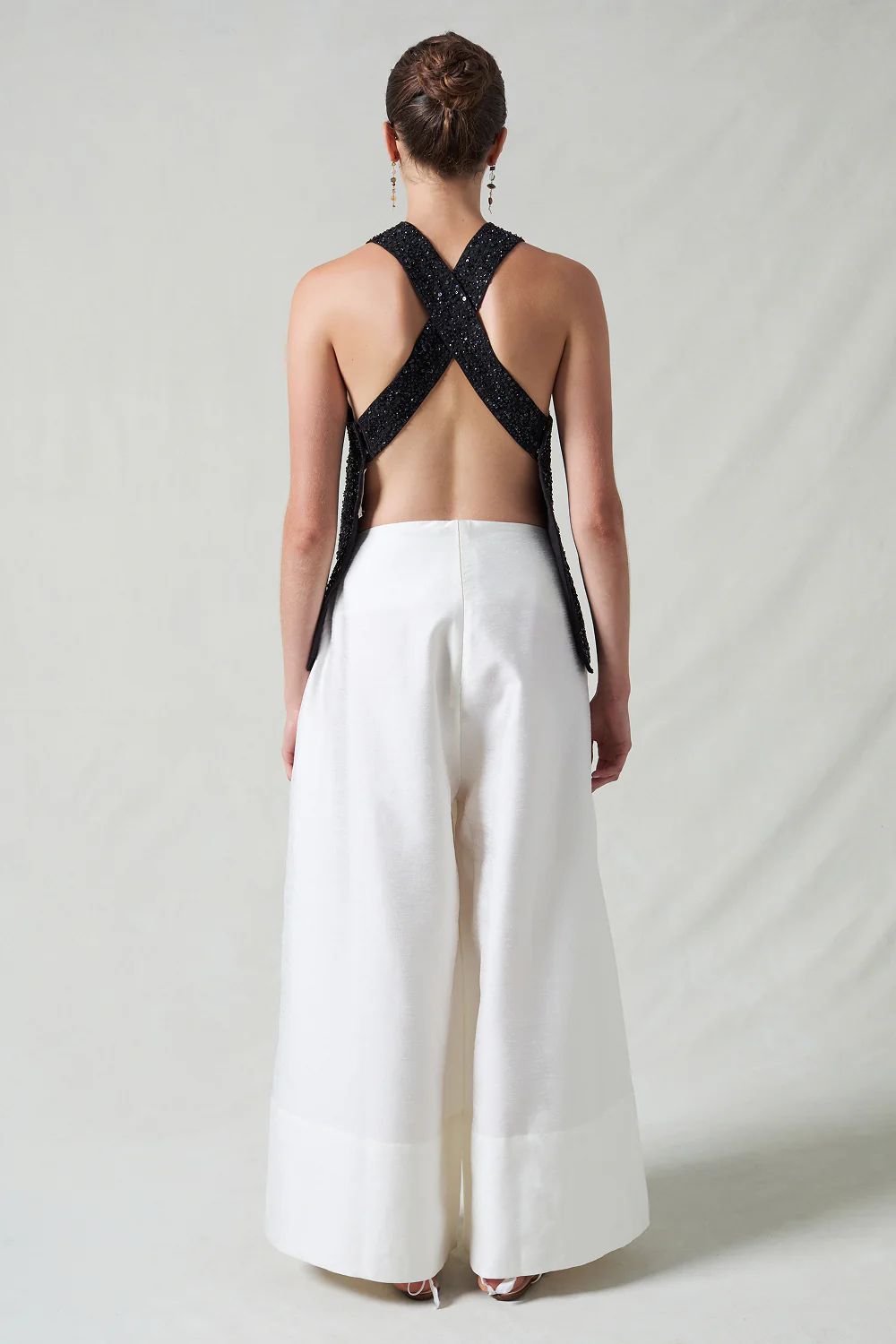 Sequin Apron Top Black - Image 3