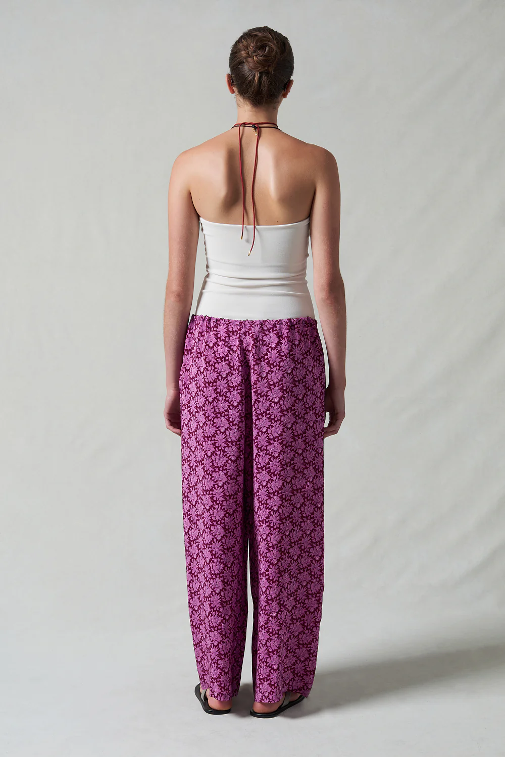 Soleil Silk Drawstring Pant Orchid - Image 3