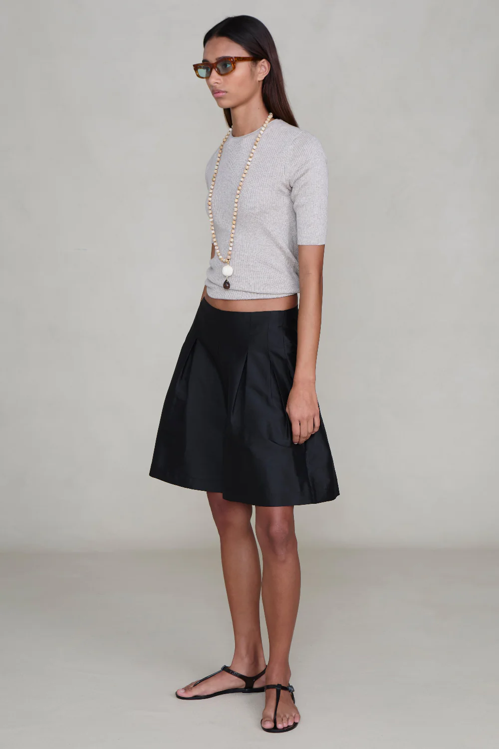 Techno Taffeta Long Shorts Black - Image 4
