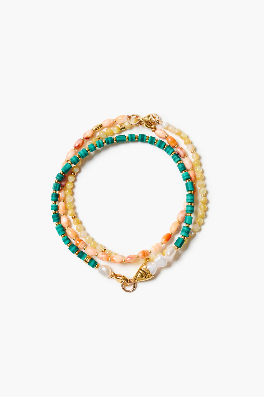 Trio Friendship Bracelet Set Malachite