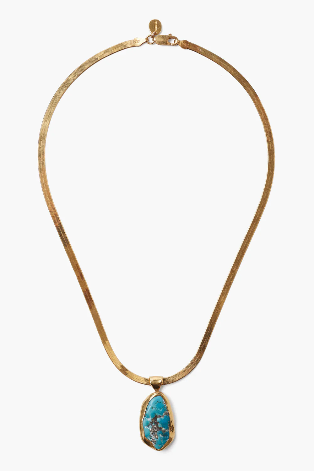 Turquoise Totem Herringbone Necklace - Image 2
