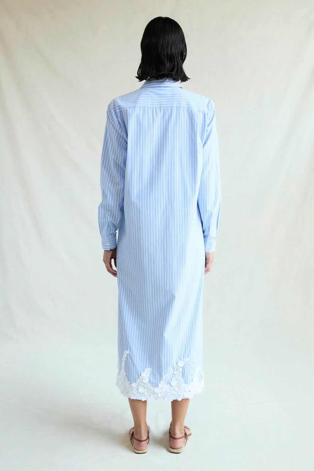 Wave Shirt Dress Blue Stripe - Image 3