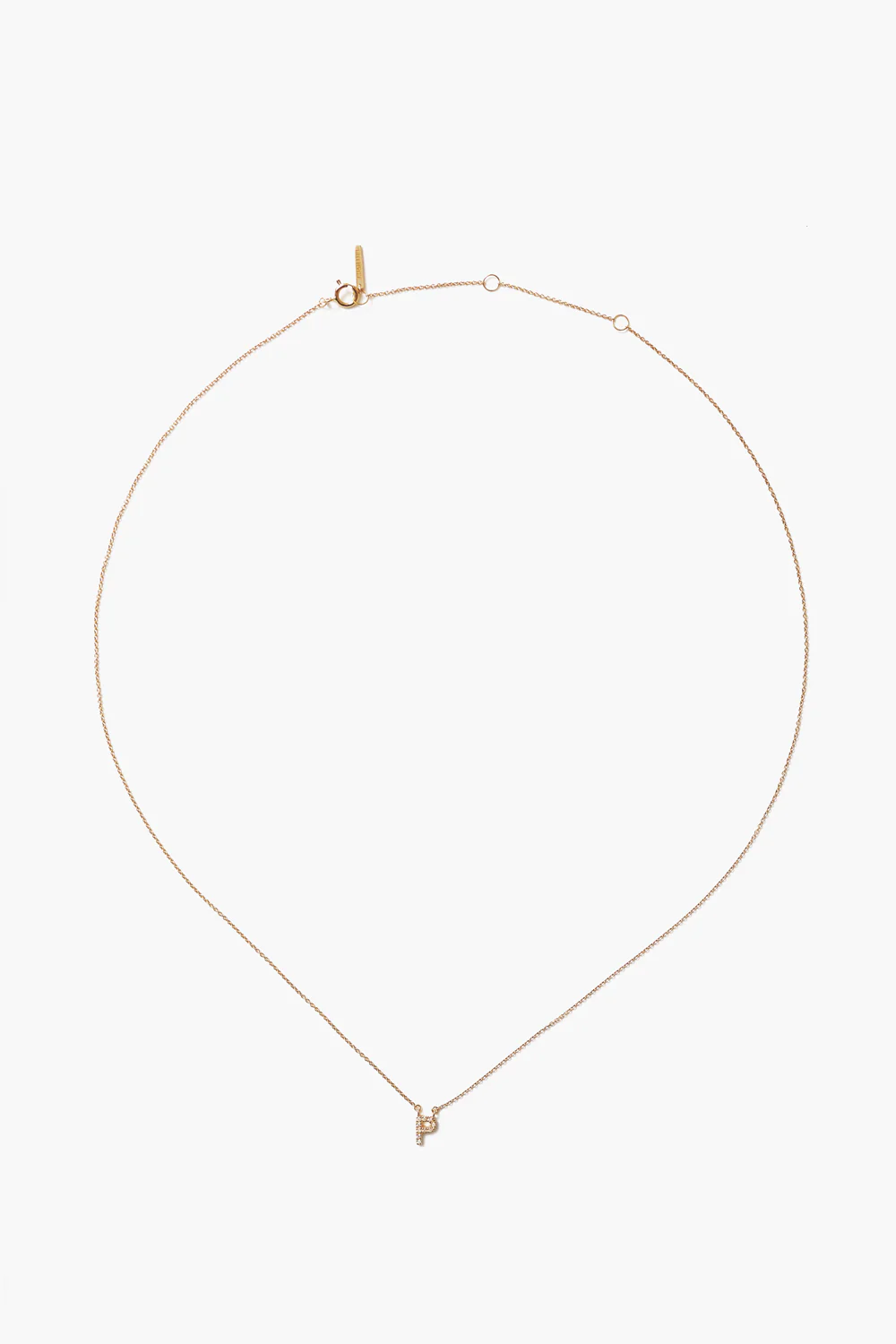 14k Gold and White Diamond Initial Necklace - Image 29