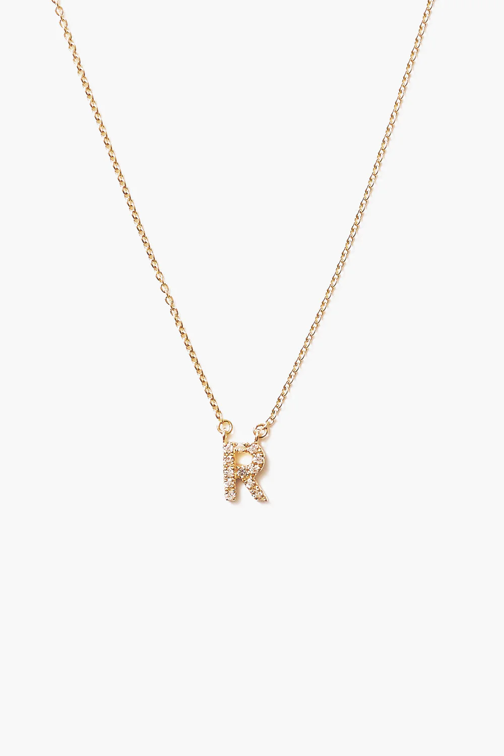14k Gold and White Diamond Initial Necklace - Image 30