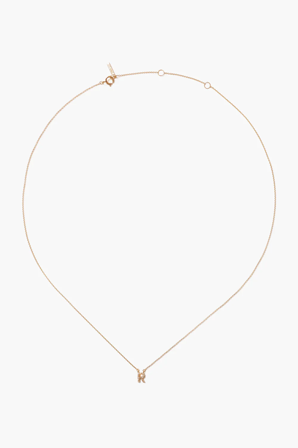 14k Gold and White Diamond Initial Necklace - Image 31