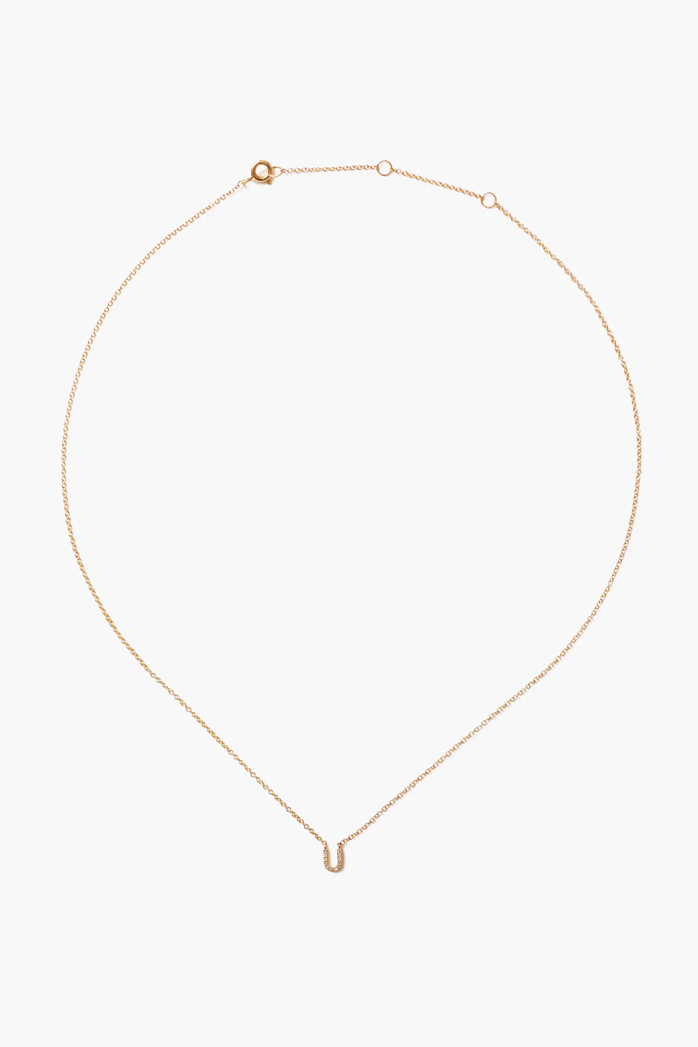 14k Gold and White Diamond Initial Necklace - Image 37